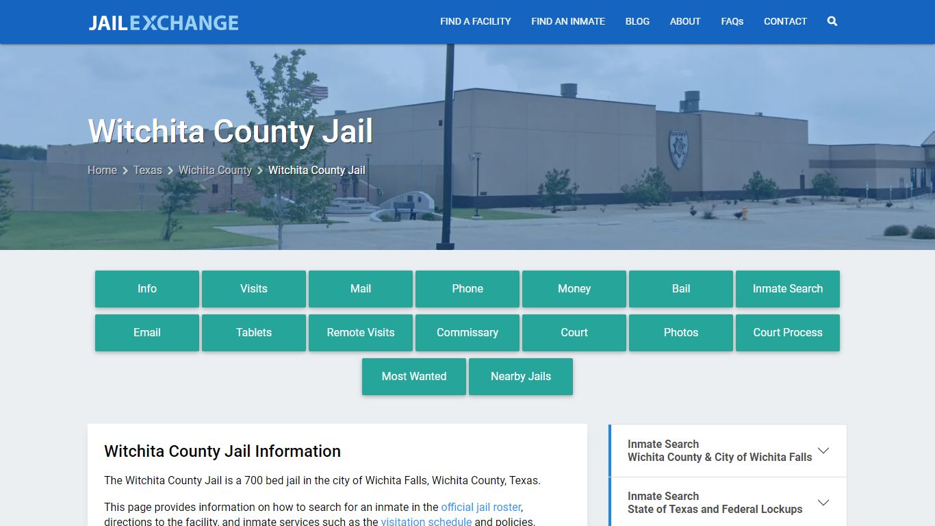 Witchita County Jail, TX Inmate Search, Information